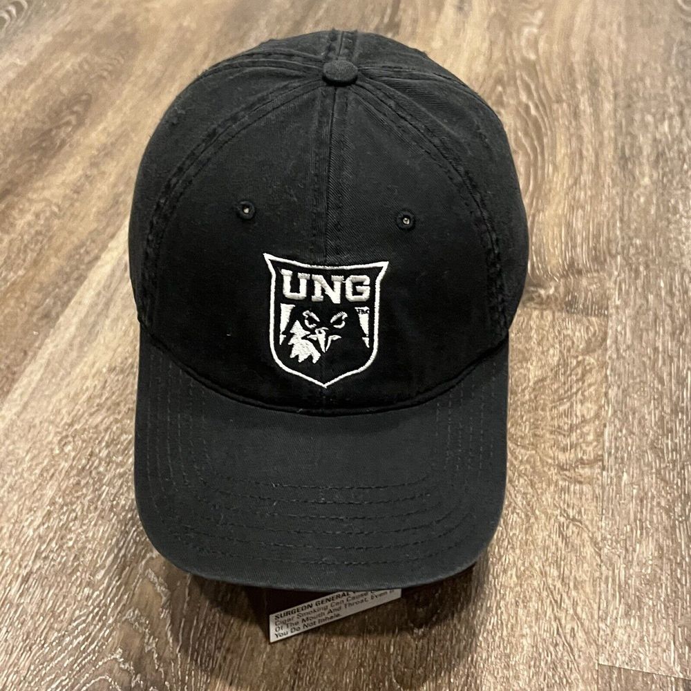 UNG North Georgia Hat Cap Military Black White‎ JROTC Football Embroidered